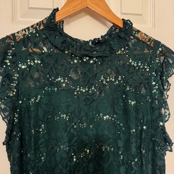 Dark Green Cocktail Dress - Picture 2 of 8